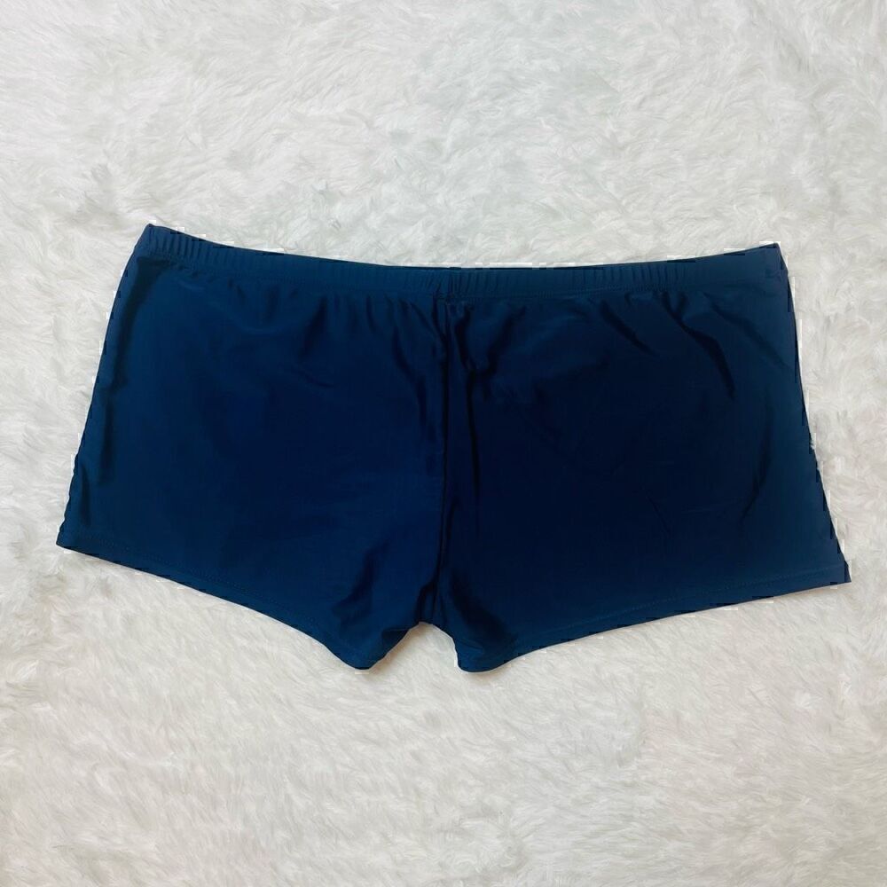 Rosegal Womens Plus Size 3X Navy Blue Swim Shorts Bottoms Stretchy Swimwear